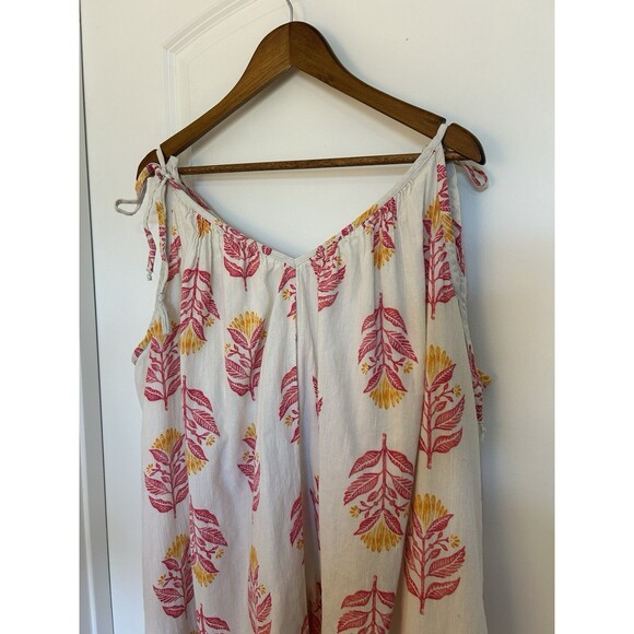 Old Navy Dress Size 3X Floral Pockets Maxi Summer Swing Lightweight Plus Lined - Picture 3 of 8
